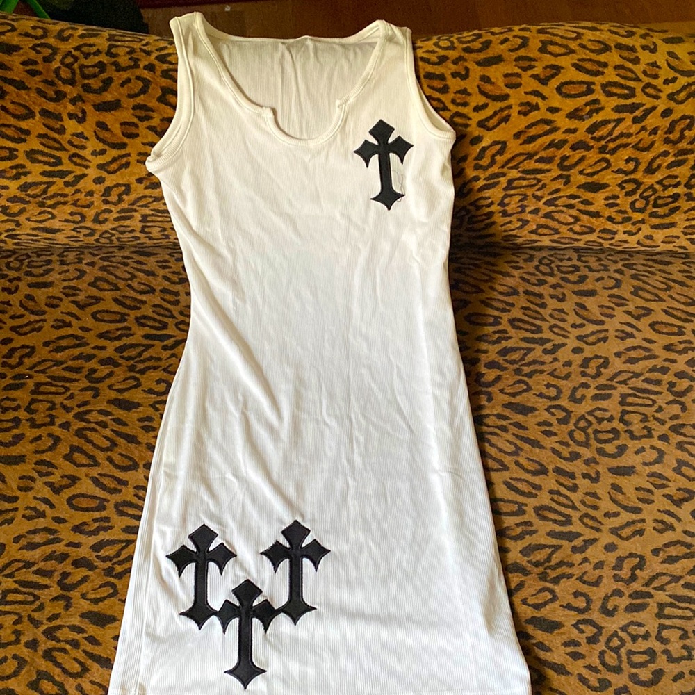 White mini dress size small